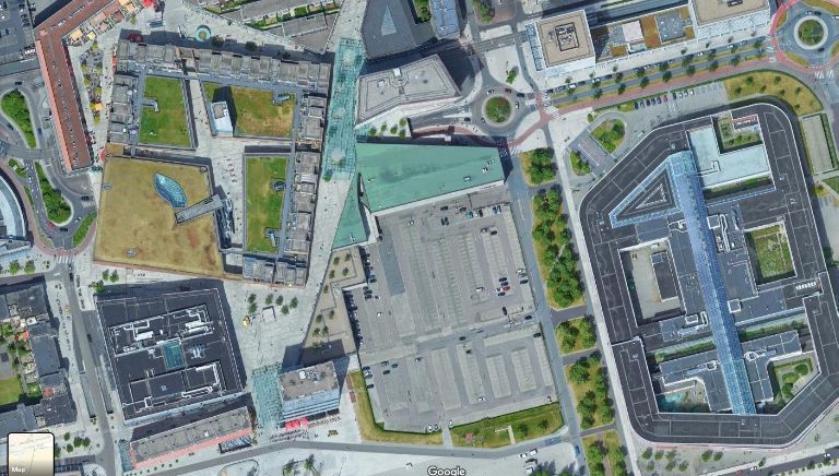 luchtfoto locatie windesheim op parkeer terrein flevozieken