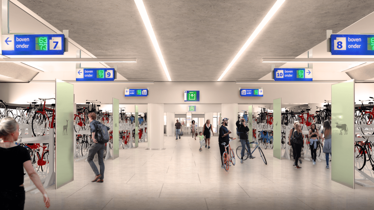 nieuwe fietsen stalling oostzijde station centrum